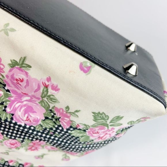 Vintage Isabella Fiore Floral Sequin Handbag Tote - Picture 5 of 9